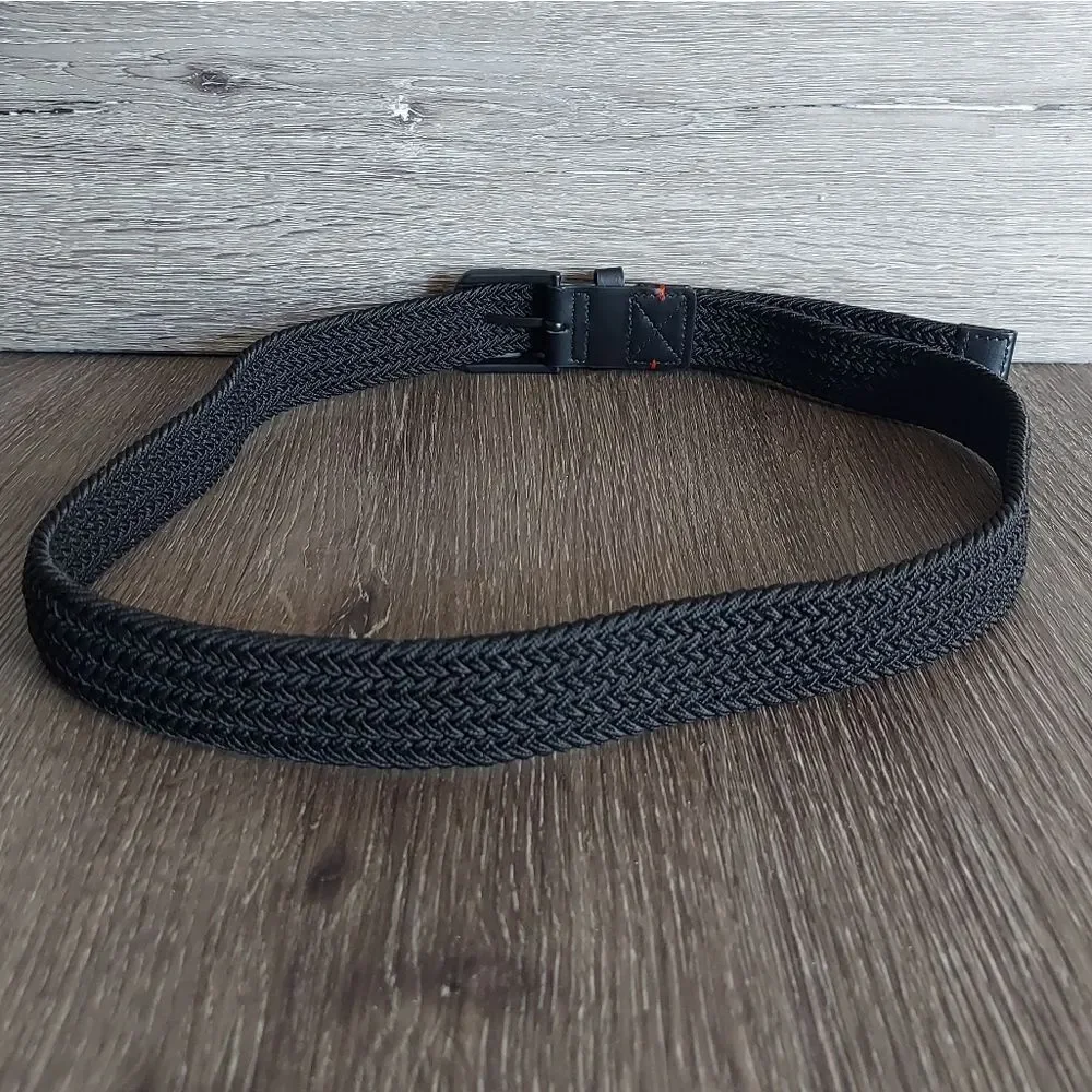 Aeropostale Black Braided Woven Stretch Belt 42.5